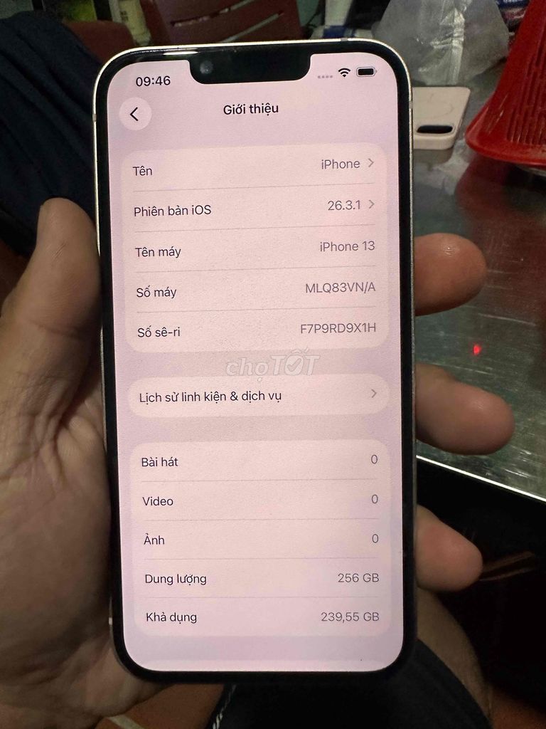 Apple iPhone 13 256GB Hồng. Mua bán Điện thoại tại Quận Sơn Trà Đà Nẵng được đăng bởi Long Hoàng hình 1