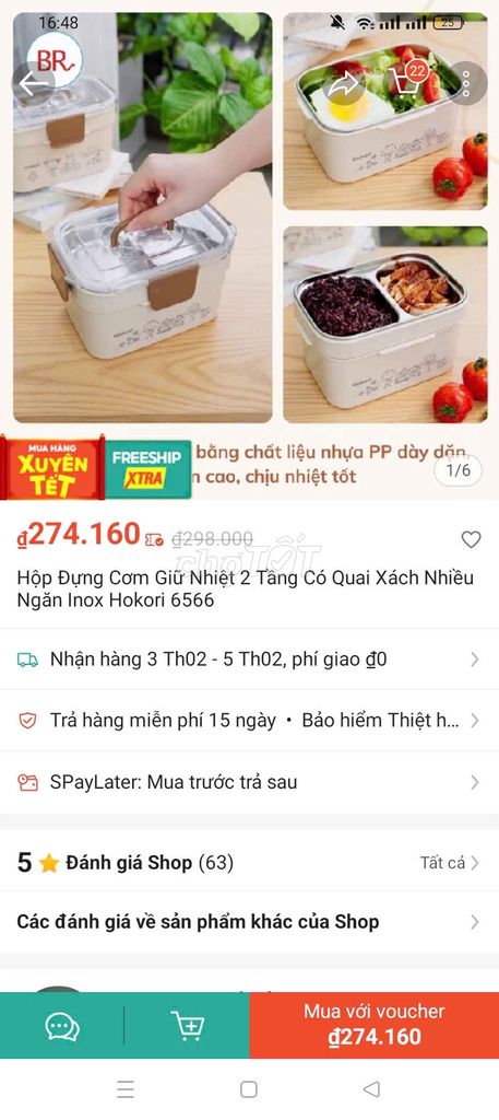 hộp đựng cơm 2 tầng nhiều ngăn mới 100%