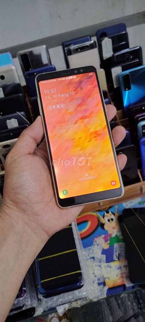 Samsung A8 plus, ram 6gb, 2sim, vân tay. Mua bán Điện thoại tại Quận Gò Vấp Tp Hồ Chí Minh được đăng bởi A LONG   nhận thanh toán THẺ TÍN DỤNG hình 2