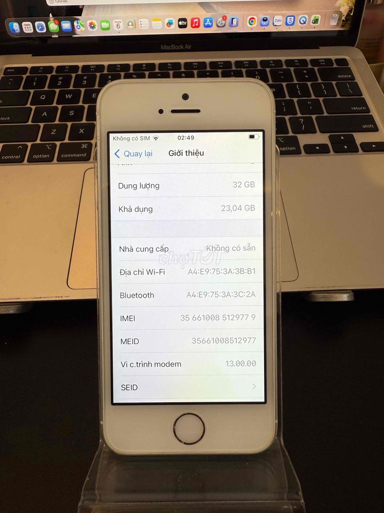 Apple iPhone SE 32GB Trắng Nhật Bản. Mua bán Điện thoại tại Quận Hoàng Mai Hà Nội được đăng bởi Đinh Thế Dũng hình 1