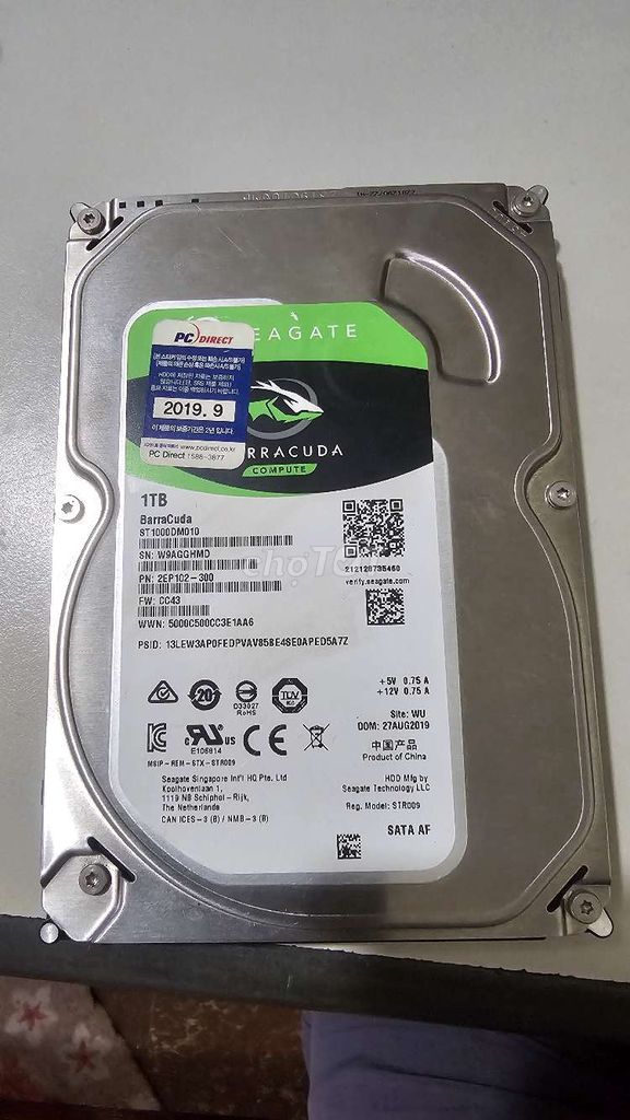 Ổ cứng HDD Seagate Barracuda 1TB. Mua bán Linh kiện (RAM, Card...) tại Quận Nam Từ Liêm Hà Nội được đăng bởi Phan Việt Anh hình 1