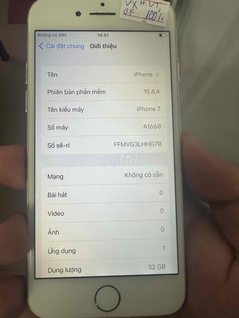 Apple iPhone 7 32GB Bạc. Mua bán Điện thoại tại Quận Ninh Kiều Cần Thơ được đăng bởi Nguyễn Chí khiêm hình 1