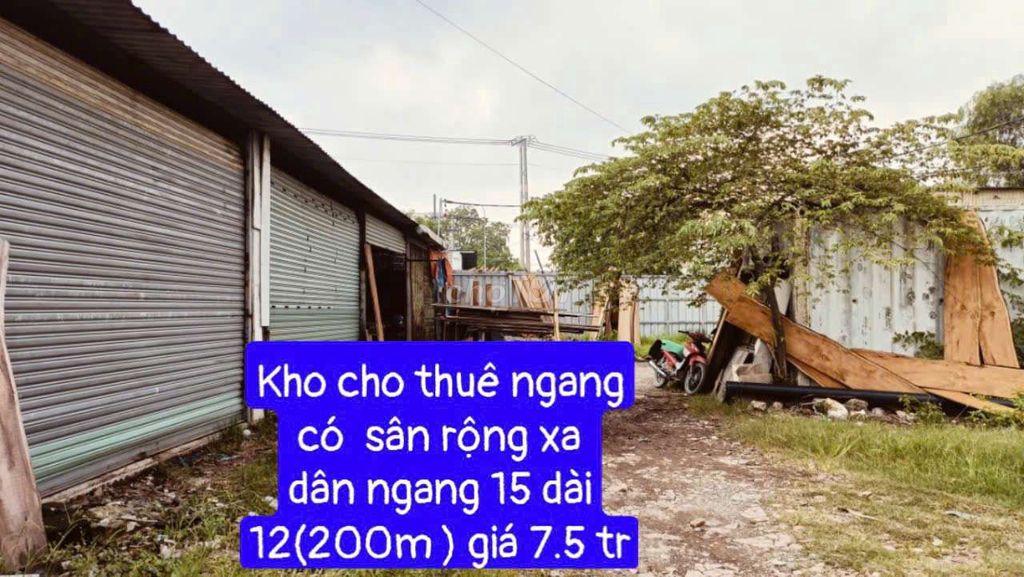 Kho rẻ cho thuê 200m (15×14) . Đường Quách điêu vĩnh lộc A Bình Chánh