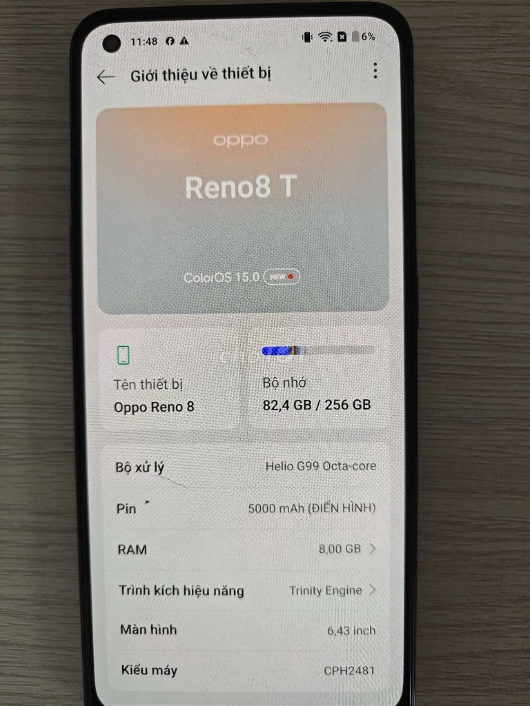 Oppo Reno8 T 4G 256GB Đen Helio G99. Mua bán Điện thoại tại Quận Tân Phú Tp Hồ Chí Minh được đăng bởi Nguyễn Minh Tuấn Lâm hình 1