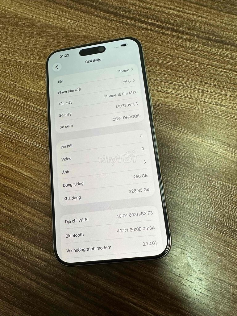 iPhone 15 Pro Max 256GB .. Mua bán Điện thoại tại Thành phố Tân An Long An được đăng bởi mua xin alo no SMS hình 1