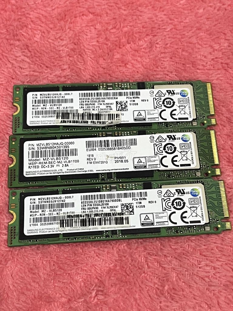 SSD nvme samsung 512Gb zin theo máy chính hãng