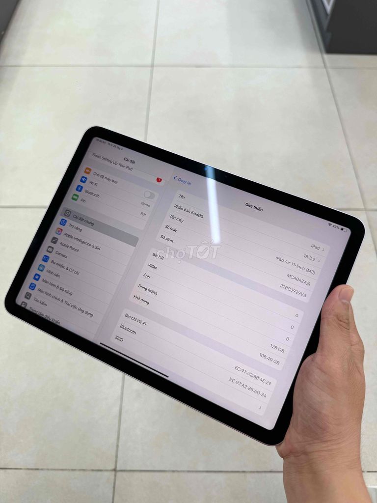 iPad Air M3 11 inch 2025, 128GB, Quốc Tế. Mua bán Máy tính bảng tại Quận Thanh Khê Đà Nẵng được đăng bởi Hoàng Store Đồng Hồ  hình 1