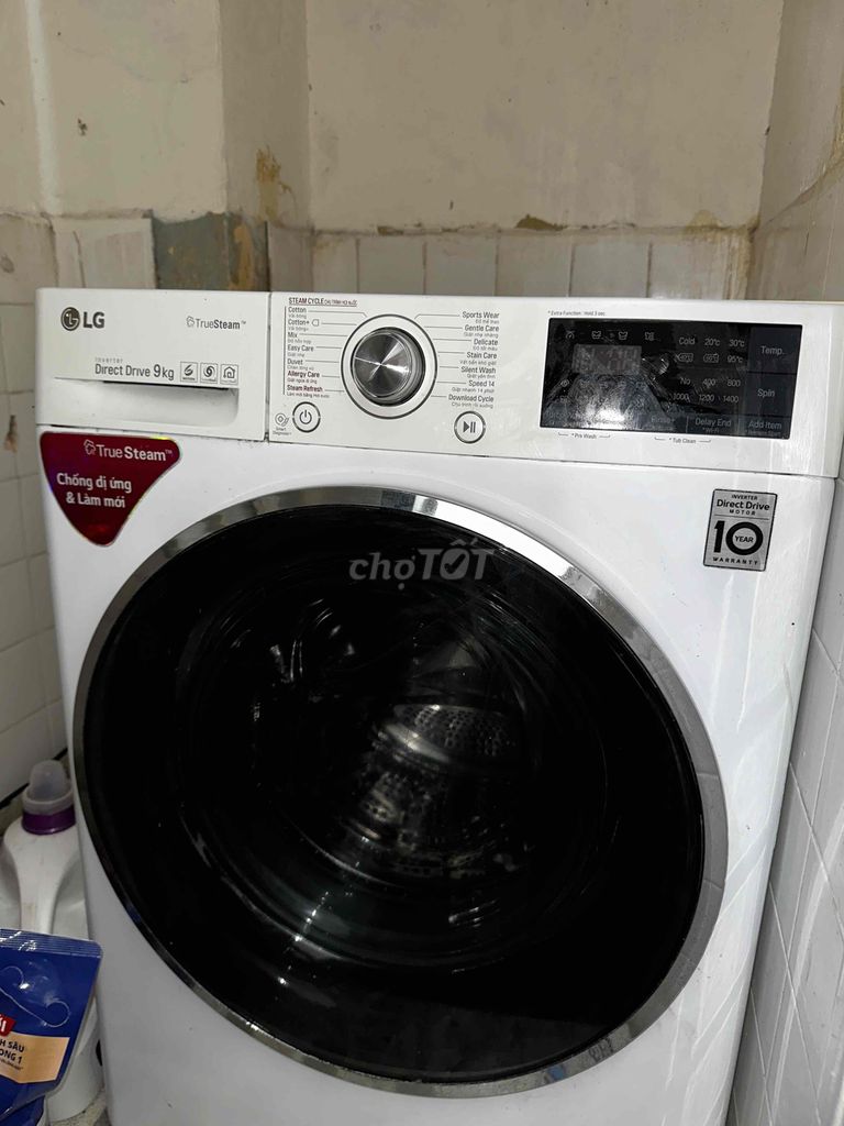 Máy giặt LG 9kg đời cao còn đẹp ít sử dụng
