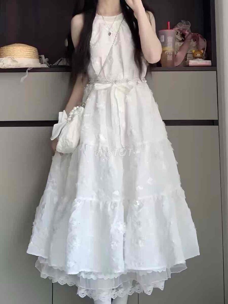 Order taobao-Đầm ren nữ trắng thanh lịch. Mua bán Quần áo tại Huyện Nam Trực Nam Định được đăng bởi Onenee hình 1