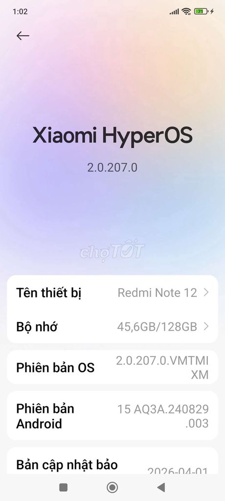 Xiaomi Redmi Note 12 128GB. Mua bán Điện thoại tại Quận Sơn Trà Đà Nẵng được đăng bởi Nguyễn Huy hình 1