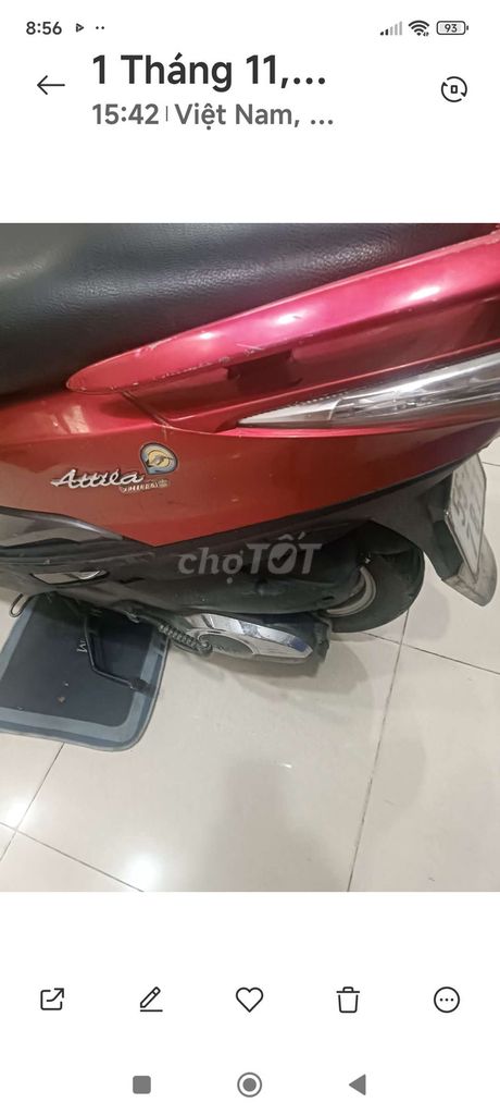 Xe máy SYM Attila màu đỏ, 10000km. Mua bán Xe máy tại Quận Tân Phú Tp Hồ Chí Minh được đăng bởi Nguyên quynh hình 4