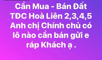 Đất 100 m² · Đường Hoà Liên 5
