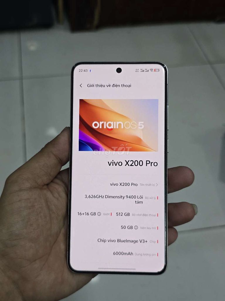 Vivo X200 Pro 16GB/512GB Bạc. Mua bán Điện thoại tại Quận Bình Tân Tp Hồ Chí Minh được đăng bởi Nguyễn Thanh hình 1