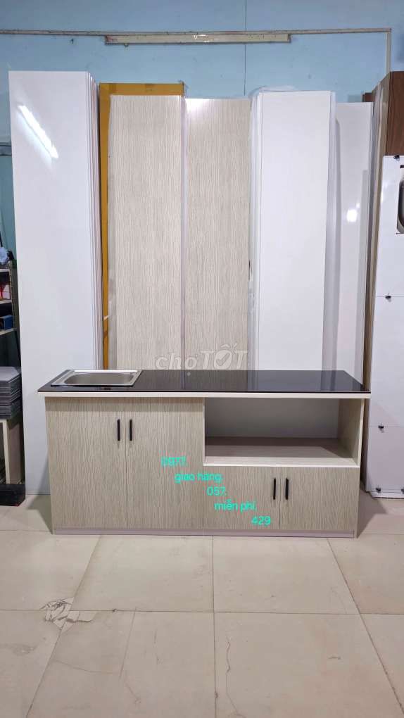 Tủ bếp nhựa 1m65cm.mini99