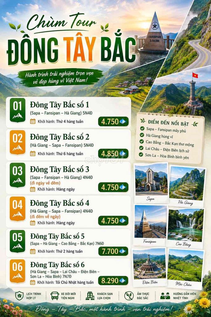 Tour Đông Tây Bắc số 1 5N4Đ. Du lịch tại Quận Đống Đa Hà Nội được đăng bởi Nguyễn Anh Thư hình 1