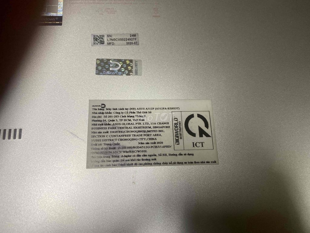 Cần bán Laptop Asus ViVoBook 15. Mua bán Laptop tại Quận 4 Tp Hồ Chí Minh được đăng bởi Dương Trường Sơn hình 1