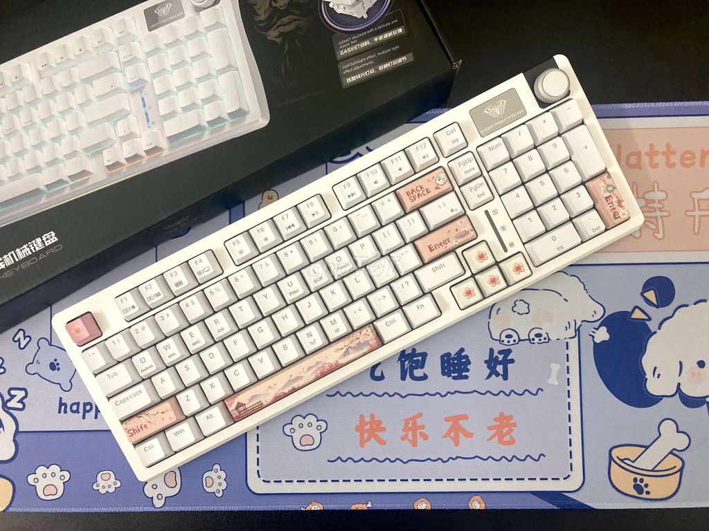 [Mới]Bàn phím cơ Aula S98 Trắng - Dây - Red switch. Mua bán Phụ kiện (Màn hình, Chuột...) tại Quận Bình Thuỷ Cần Thơ được đăng bởi Bàn Phím Kơ hình 1