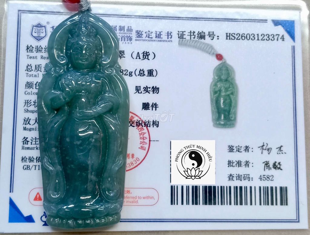 Mặt dây chuyền Quan Âm Lam Ngọc. Mua bán Phụ kiện thời trang khác tại Quận Lê Chân Hải Phòng được đăng bởi Nguyễn Hiếu hình 1