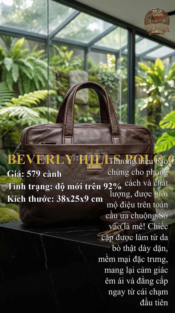 Cặp da nam Beverly Hills Polo Club. Mua bán Túi xách tại Huyện Nhà Bè Tp Hồ Chí Minh được đăng bởi túi xách nam nữ đồ si da thật hình 1