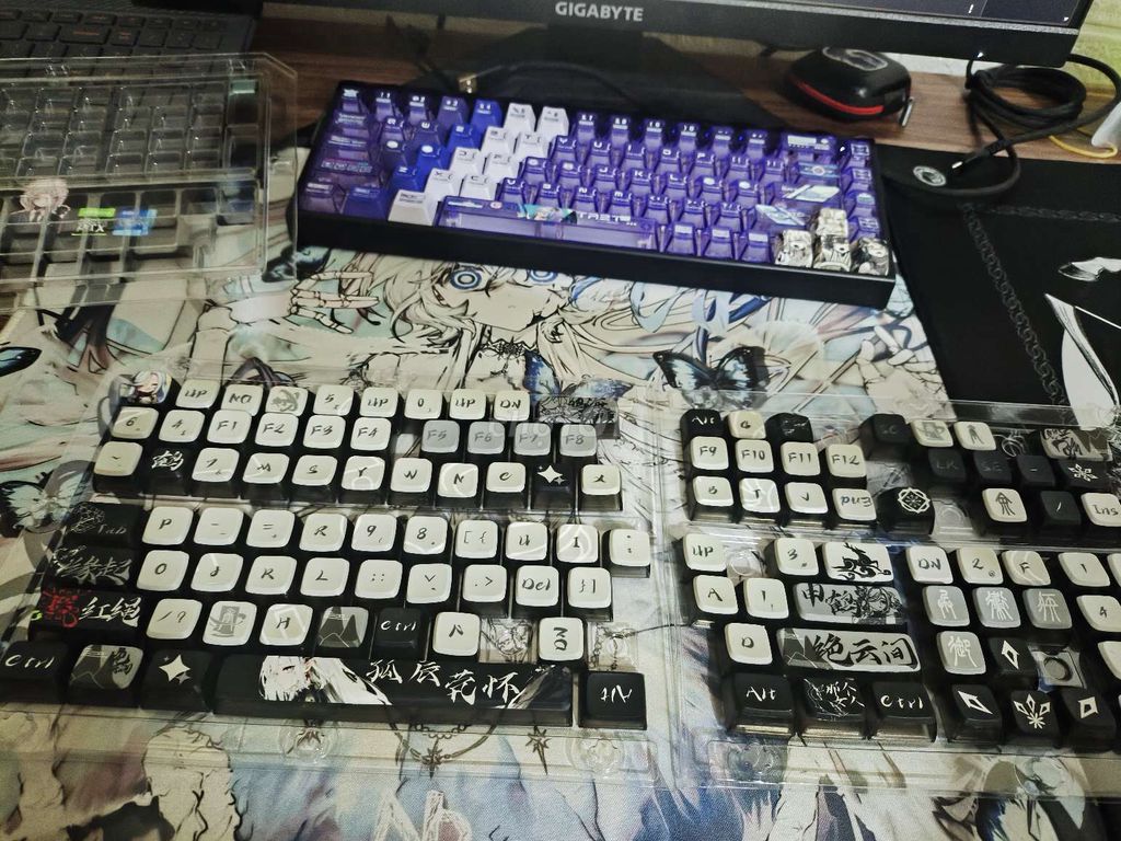 Keycap Anime Bướm Nhựa Đen Trắng Tím. Mua bán Phụ kiện (Màn hình, Chuột...) tại Thành phố Thái Nguyên Thái Nguyên được đăng bởi Tiến Dũng  hình 1