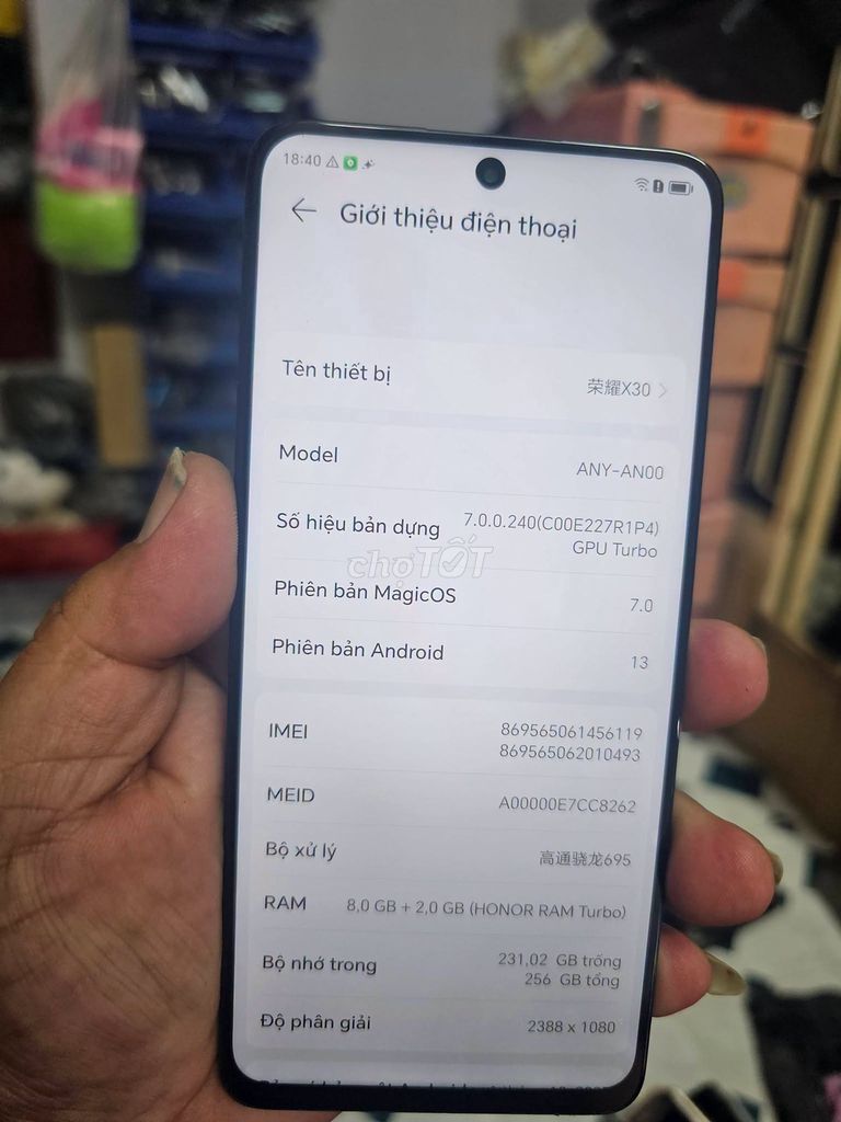 Honor X30 256GB Đen. Mua bán Điện thoại tại Quận 1 Tp Hồ Chí Minh được đăng bởi Hội Đồ Điện Tử hình 1