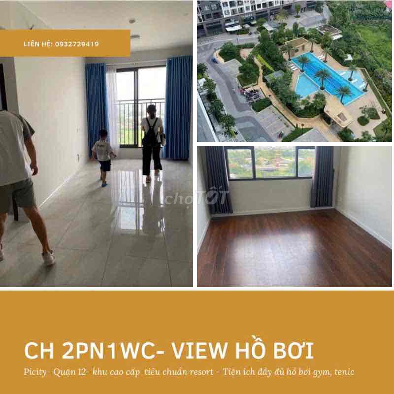 Cc bán rẽ căn hộ 2pn1wc. view hồ bơi cực đẹp, khu tiêu chuẩn resort.