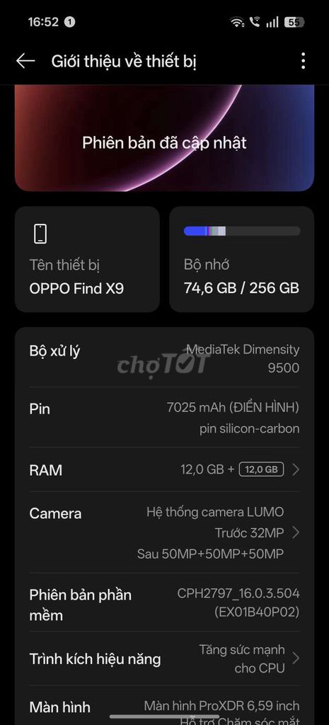 OPPO Find X9 256GB. Mua bán Điện thoại tại Quận 12 Tp Hồ Chí Minh được đăng bởi thức phạm  hình 1