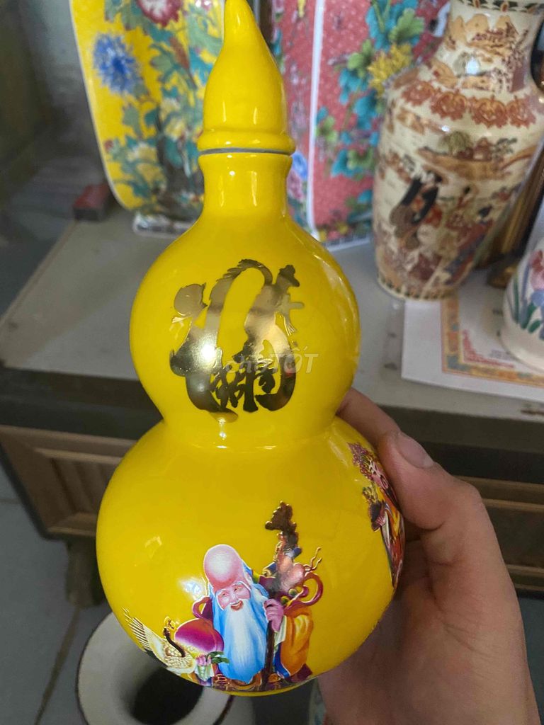 Bình hồ lô Gốm sứ Vàng cao 23. Mua bán Đồ sưu tầm, đồ cổ tại Huyện Kế Sách Sóc Trăng được đăng bởi thanh nguyen hình 1