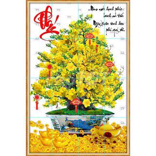 Tranh gạch 3D Hoa mai Vàng. Mua bán Đồ sưu tầm, đồ cổ tại Thành phố Mỹ Tho Tiền Giang được đăng bởi nguyễn thị cẩm  hình 1