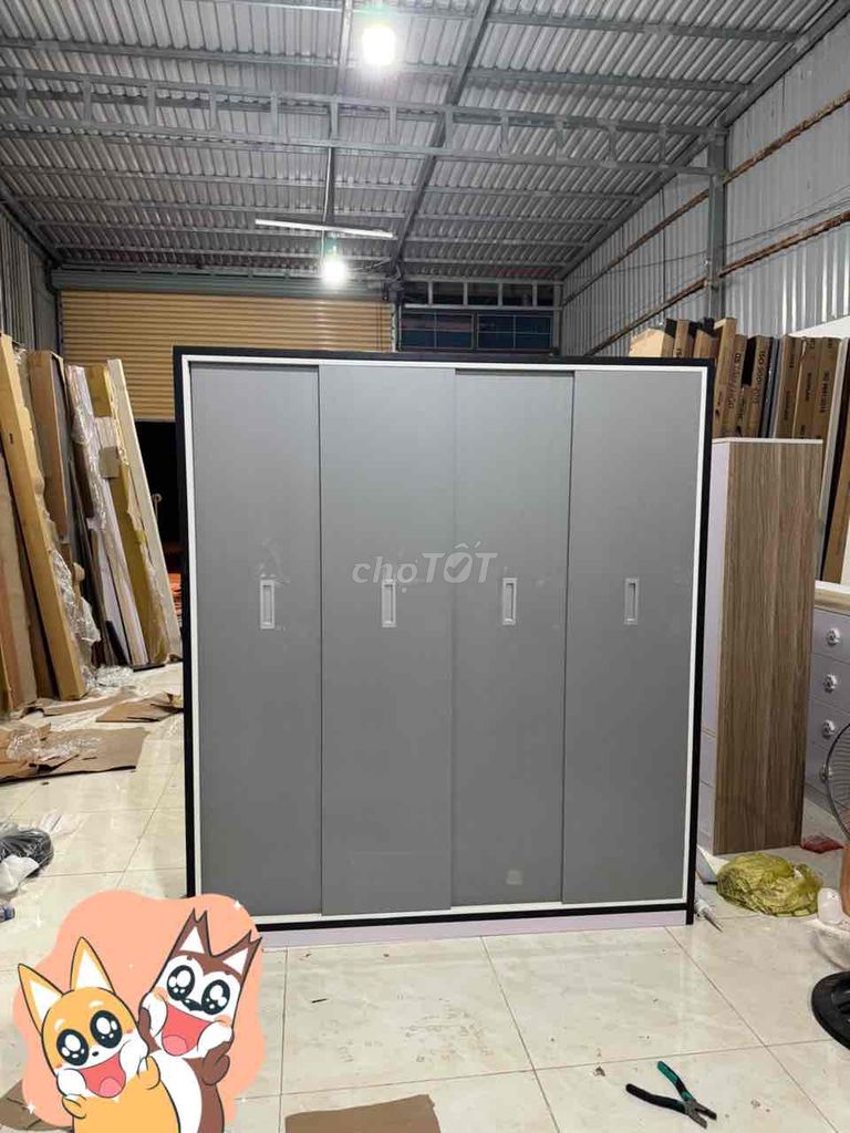 Tủ quần áo nhựa Đài Loan 4 cánh trượt. Mua bán Tủ, kệ gia đình tại Quận Tân Bình Tp Hồ Chí Minh được đăng bởi Nội Thất Sài Gòn hình 1
