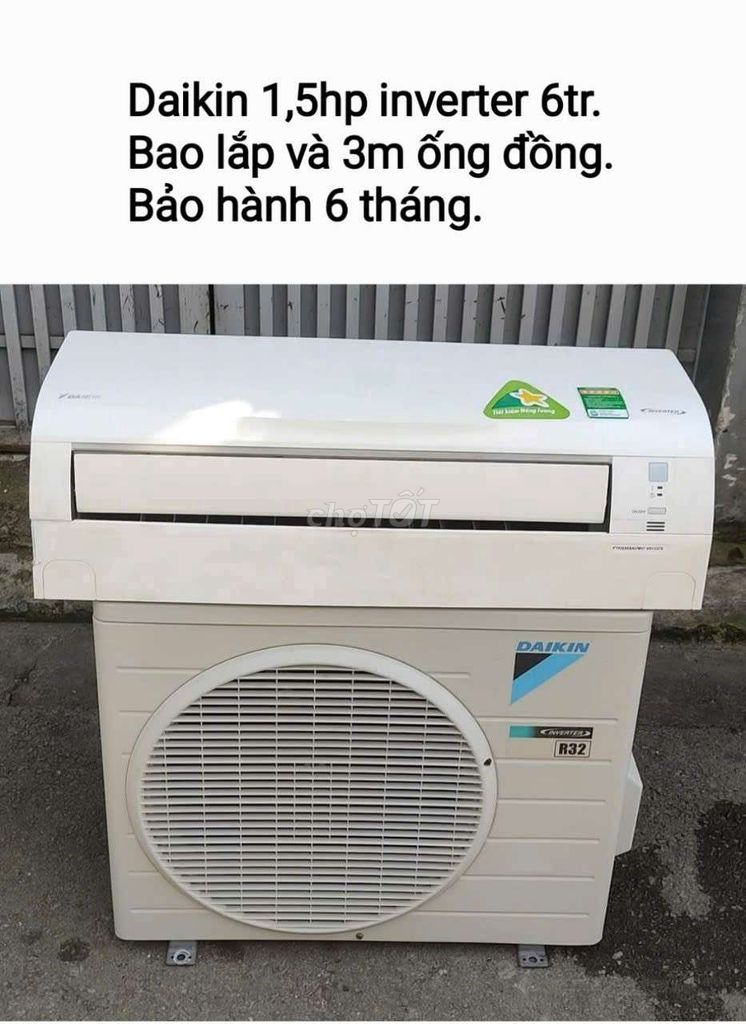 Thanh lý máy lạnh Daikin 1.5HP do chuyển trọ