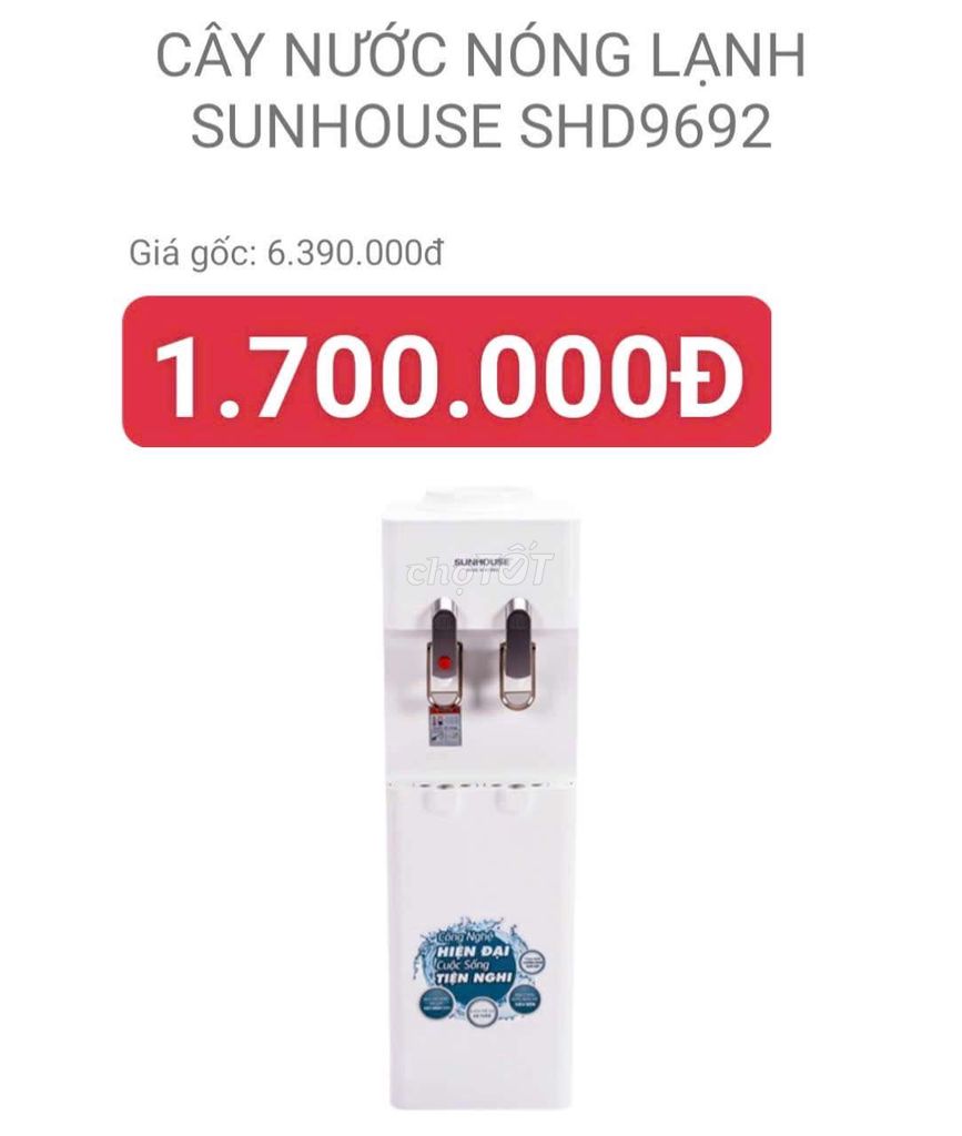 Cây nước nóng lạnh Sunhouse SHD9692