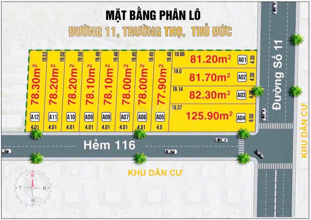 🔥 BÁN ĐẤT ĐẸP - DỰ ÁN ĐƯỜNG 11, TRƯỜNG THỌ, TP. THỦ ĐỨC 🔥