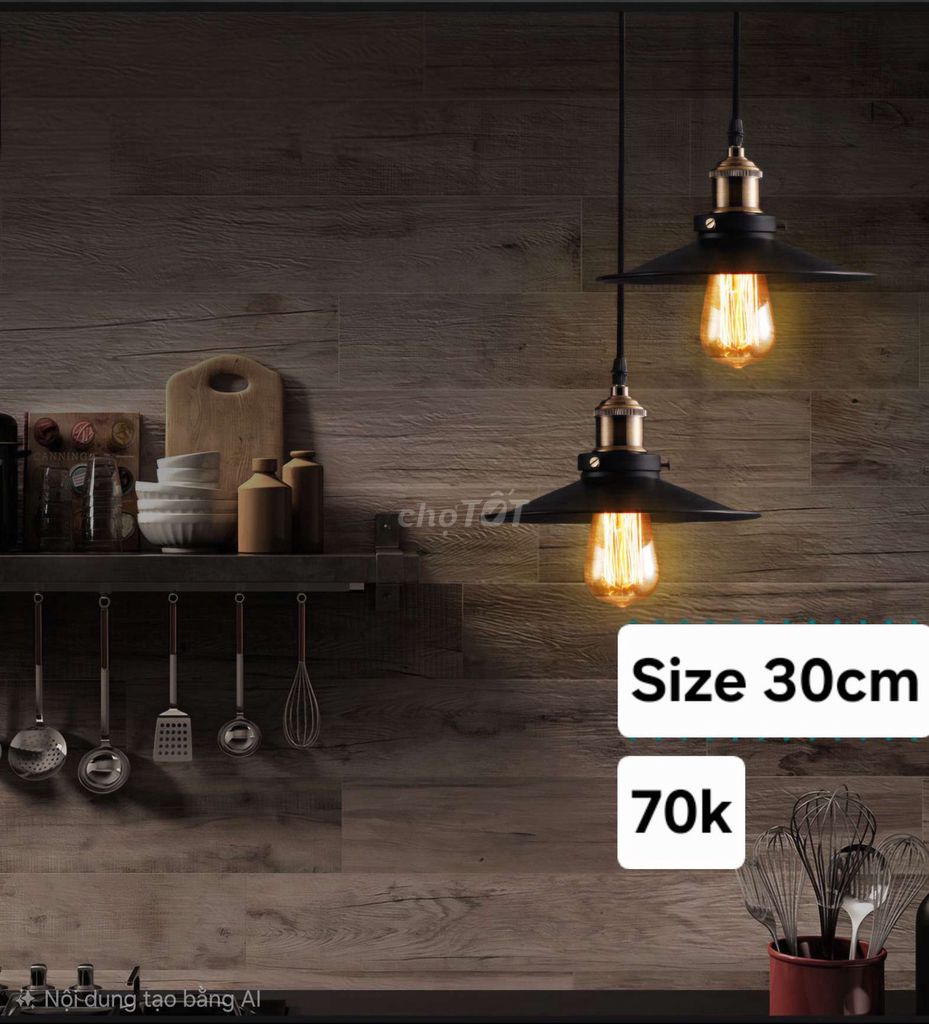 Chao đèn Cổ điển 30cm Đen. Mua bán Đèn tại Quận Thanh Khê Đà Nẵng được đăng bởi Đèn trang trí hình 1