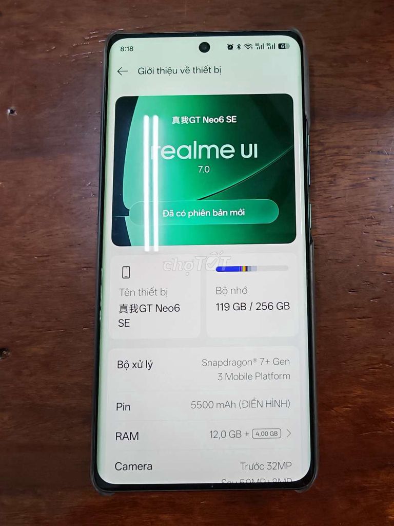 Realme GT Neo 6 SE 256GB. Mua bán Điện thoại tại Quận Cái Răng Cần Thơ được đăng bởi Thái hình 1