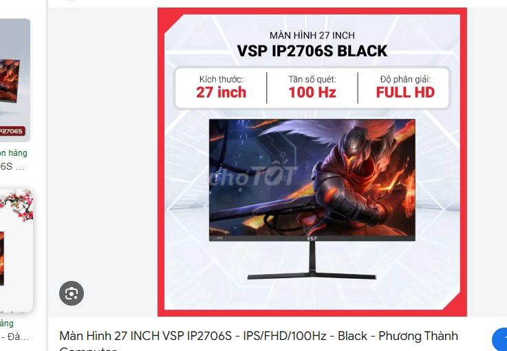 Màn Hình 27 INCH VSP IP2706S - IPS/FHD/100Hz - NEW