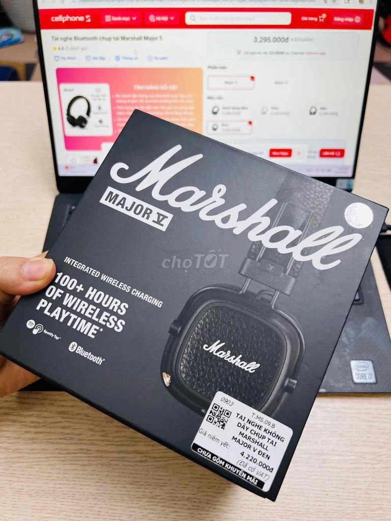 Tai nghe Bluetooth Marshall Major 5 Đen new 100%. Mua bán Tivi, Âm thanh tại Quận Đống Đa Hà Nội được đăng bởi NHẬT LỆ CAMERA hình 1