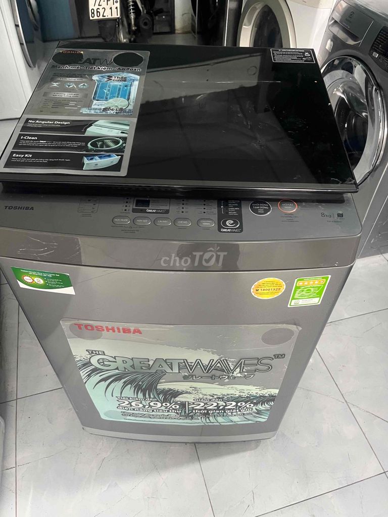 Máy giặt Toshiba 8kg cửa trên Xám. Mua bán Máy giặt tại Thành phố Thủ Đức Tp Hồ Chí Minh được đăng bởi Huỳnh Quốc Duy hình 1