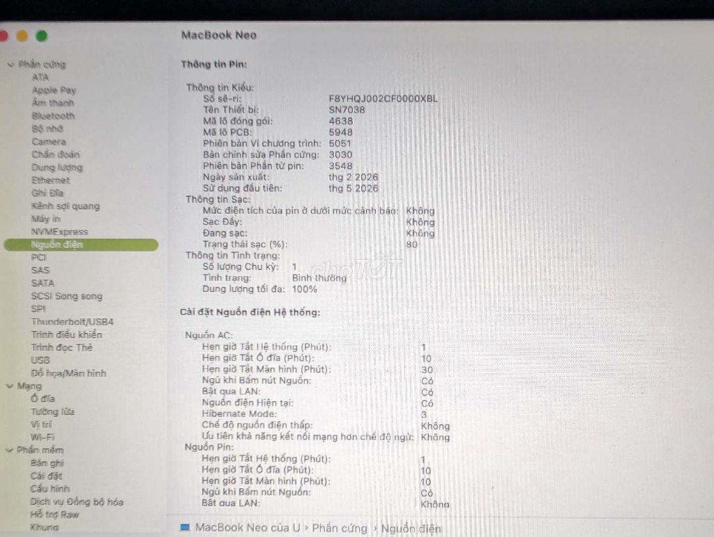 Macbook Neo 8GB/256GB vàng. Mua bán Laptop tại Thành phố Biên Hòa Đồng Nai được đăng bởi Đăng hình 1
