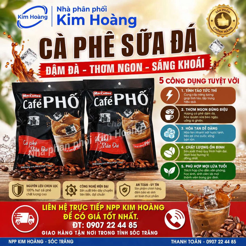 Cà phê sữa đá MacCoffee Café Phố. Mua bán Đồ ăn, thực phẩm và các loại khác tại Thành phố Sóc Trăng Sóc Trăng được đăng bởi Nguyễn Thanh Toàn hình 1