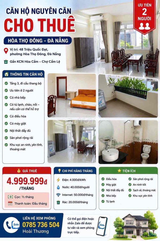 Аренда · 1 комн. · 80 м² · Quận Cẩm Lệ, ул. Đường Triệu Quốc Đạt