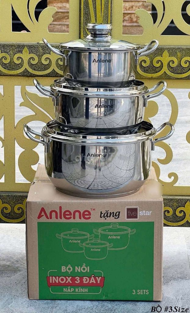 Bộ 3 nồi Fivestar Inox. Mua bán Dụng cụ nhà bếp tại Huyện Hòa Vang Đà Nẵng được đăng bởi Kho hàng khuyến mãi HỒNG YẾN Điện Phương Điện Bàn hình 1