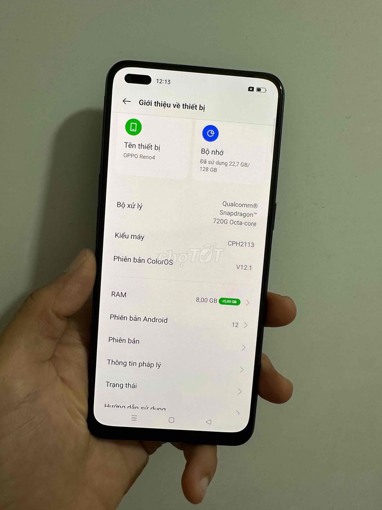 OPPO Reno4 Ram 13GB/128GB Đen . Màn Amoled zin đẹp. Mua bán Điện thoại tại Thành phố Vĩnh Long Vĩnh Long được đăng bởi Phúc Long hình 1