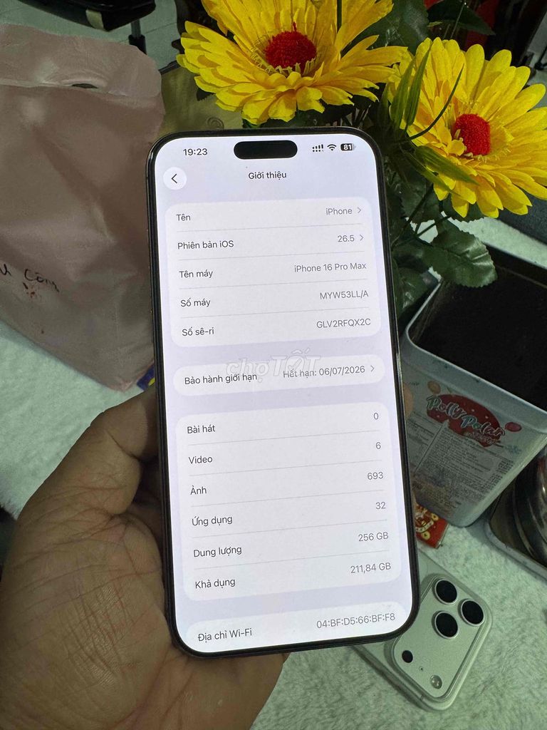 iPhone 16 Pro Max 256GB vàng 99% mỹ. Mua bán Điện thoại tại Thành phố Biên Hòa Đồng Nai được đăng bởi thanh hình 1