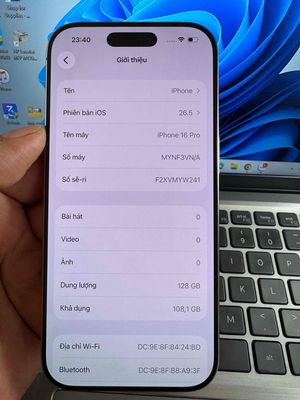 Apple iPhone 16 Pro 128GB Vàng 99%