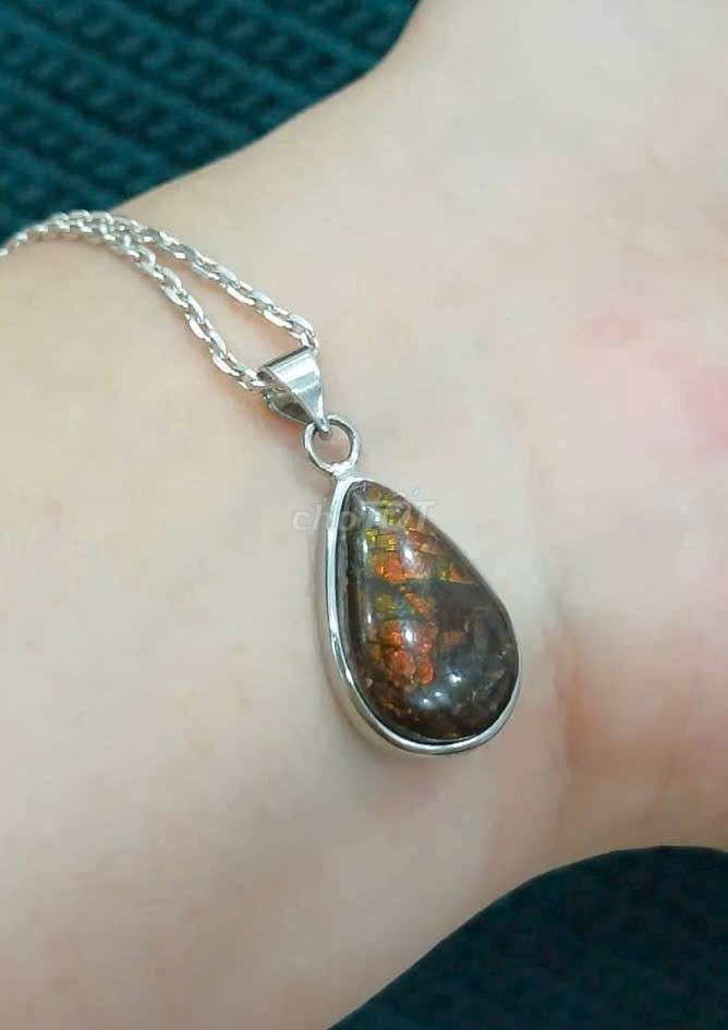 Dây chuyền Bạc Ammolite Nữ Đa sắc. Mua bán Phụ kiện thời trang khác tại Quận Gò Vấp Tp Hồ Chí Minh được đăng bởi Hàng hiệu Secondhand hình 1
