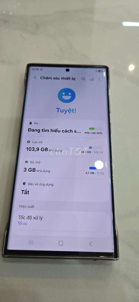 Samsung Galaxy S22 Ultra 128GB Đen. Mua bán Điện thoại tại Quận Bình Thạnh Tp Hồ Chí Minh được đăng bởi Quang hình 1