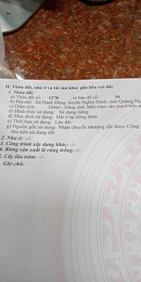 Cần bán gấp lô đất này 164m2