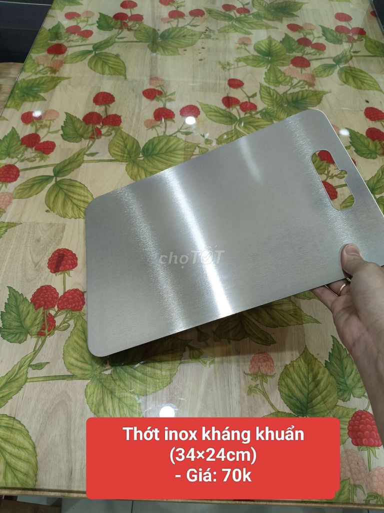 Thớt inox loại vừa (34×24cm)