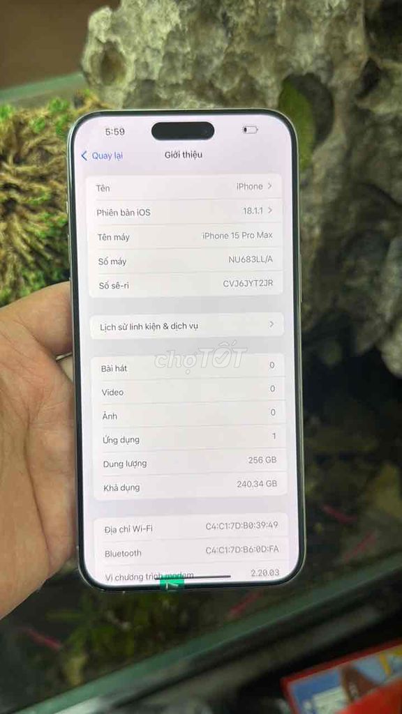 Apple iPhone 15 Pro Max 256GB Titan. Mua bán Điện thoại tại Quận Đống Đa Hà Nội được đăng bởi mỹ chi hình 1
